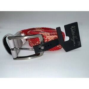 NWT Walter Hagen Men's Plaid Stretch Golf Belt, Dress Blue Size S Waist 30"-32"